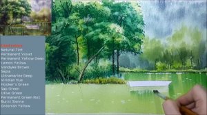 [Eng sub] Watercolor overhang Lesson 6 / Easily express water drawing! / Calm Lake [ART JACK]