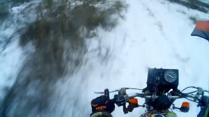 зимой на мотоцикле ижжж, продубас на зимней резине#1