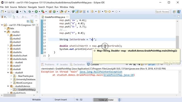 Map Unboxing NullPointerException смотреть онлайн