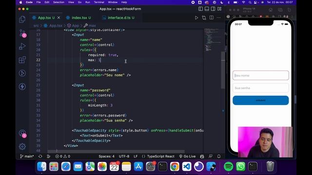 As maravilhas do React Hook Form para o React Native - Parte 2 смотреть онлайн