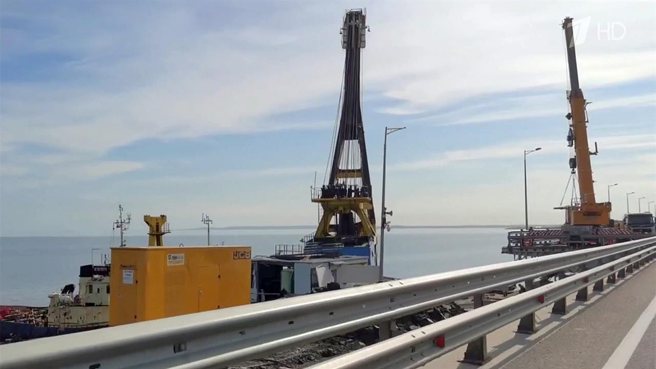 На Крымском мосту закончены работы по усилению опор левой части переправы