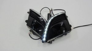 Рамки с ходовыми огнями Шевроле Круз 2013-2015 рестайлинг с поворотником (HY-092-27-23)