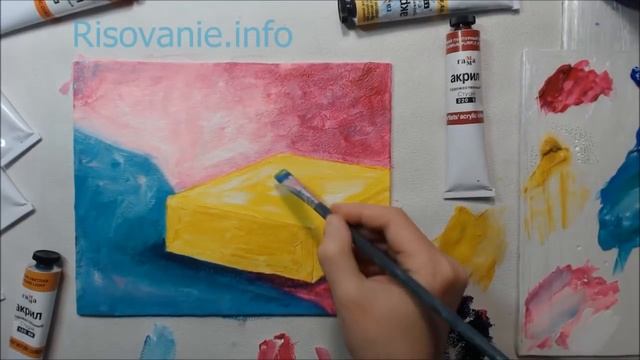 Рисуем ПОДАРОК акриловыми красками