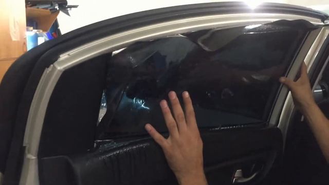 Как затонировать самому боковые задние стёкла на машине,легко и просто! KIA RIO