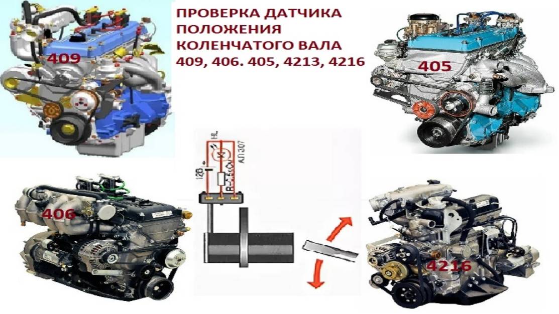 Проверка датчика коленвала (датчика синхронизации) УАЗ, Газель 409, 406, 405, 4213, 4216 двигателя