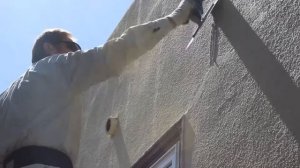 Caulking stucco walls