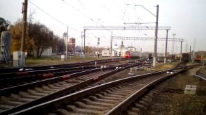 поезд ласточка Кострома Москва у паровоза Фрунзенский р-н 11. 10 .2020