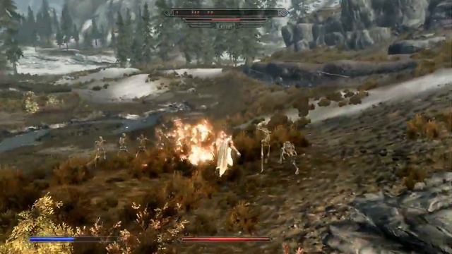 [Skyrim] 20 skeletons boxers vs. Player by Felikssuper смотреть онлайн