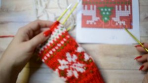 МК НОВОГОДНИЕ НОСКИ СПИЦАМИ