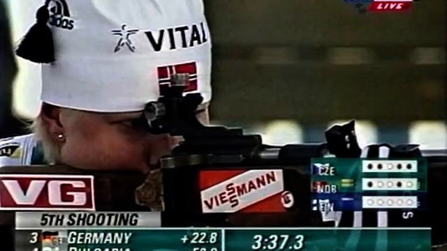 БИАТЛОН. КМ 1999-2000. Лахти (Финляндия). Женщины. Эстафета 4х7,5 км. (Eurosport). 10.03.2000.VHSRi