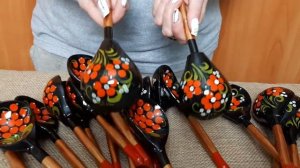 Деревянные музыкальные расписные ложки