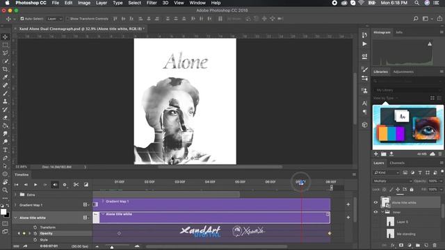 Creating beautiful Cinemagraph in Adobe Photoshop graphic design tutorial | #XandArtDigital 21