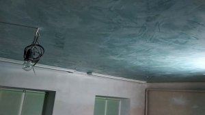 Венецианская штукатурка имитация мрамора на потолке в бирюзовом цвете!(VLAD PROFI)