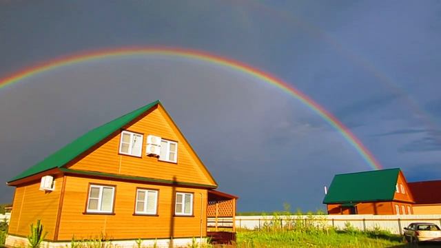 Радуга в д.Грибаново. Июль 2016.