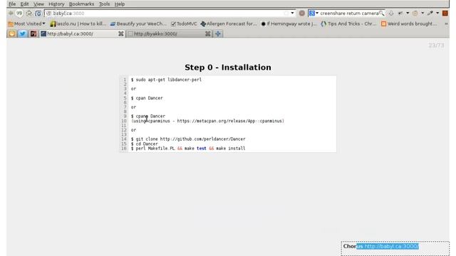 Writing Webapps with Perl Dancer