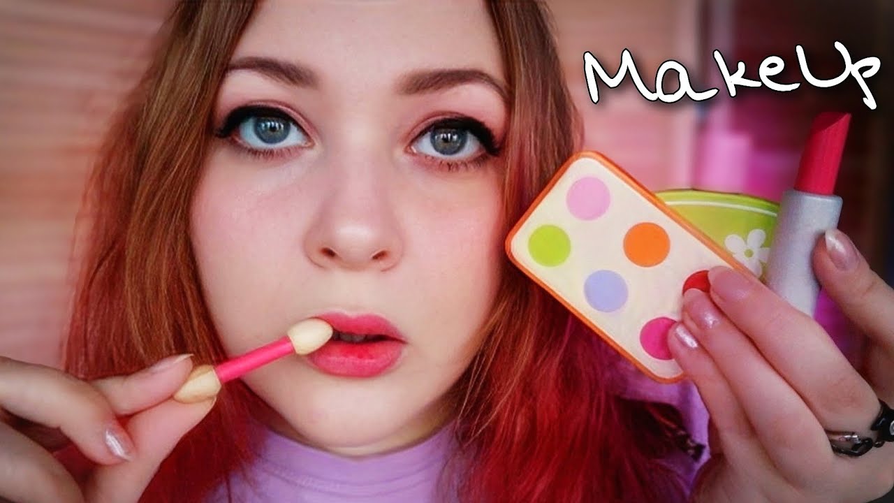 АСМР макияж деревянной косметикой ? ASMR Doing Your Makeup with WOODEN cosmetics ?