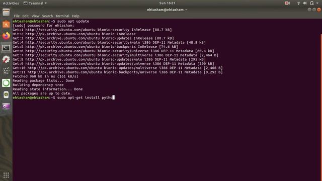 How to install python3 in ubuntu