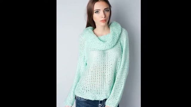 МОДНЫЙ ВЯЗАННЫЙ СВИТЕР ОСЕНЬ - ЗИМА смотреть онлайн