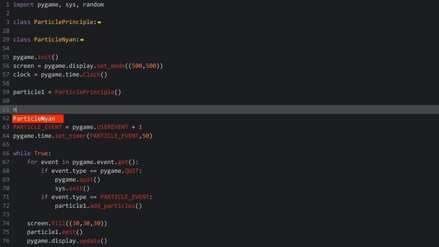 Creating particle effects in pygame смотреть онлайн