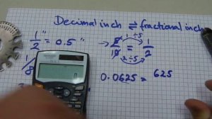 Decimal inches, fractional inches