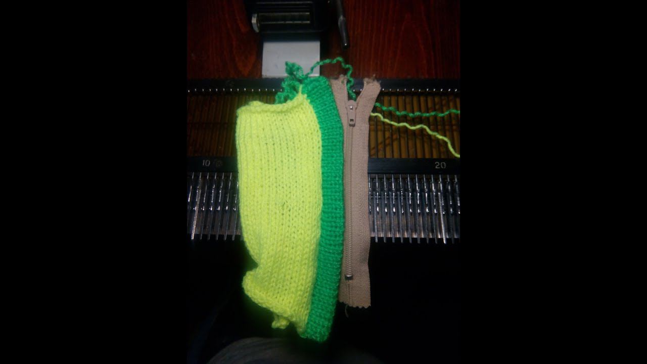 Планка под молнию на вязальной машине. смотреть онлайн