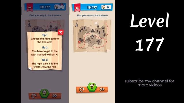 IQ Boost Level 177 Find your way to the treasure