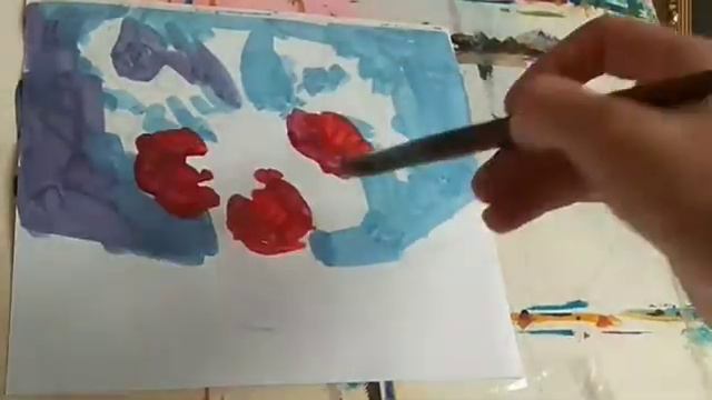 Урок живописи. Натюрморт с розами 🎨 смотреть онлайн