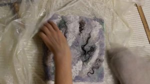Работа с флисом, кудрями. Фактурный войлок. - Textured Felt.