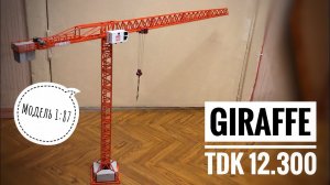 Модель башенного крана GIRAFFE TDK-12.300. Tower crane model