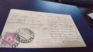 Редкое открытое письмо Штемпель пароходной почты Одесса-Батум 25.03.1911 год. Обзор редкой открытки