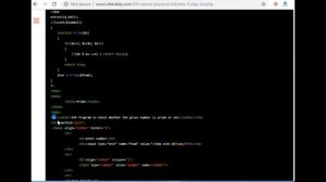 PHP Program to Check whether the given number is prime or not || Third Program in PHP