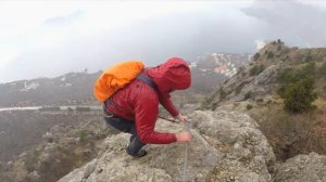 Виа Феррата. Крым.Ласпи.Лестница в небо.          Climbing the route viaferrata in Crimea