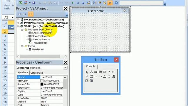 Basic Excel UserForm Part 2 - Create UserForm
