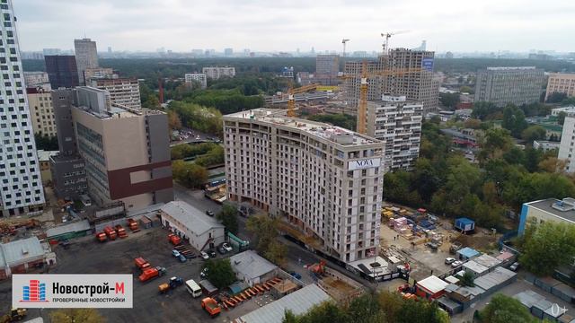 Обзор с воздуха ЖК «NOVA Алексеевская» от застройщика «Каньон-2» (аэросъемка: сентябрь 2018 г.)