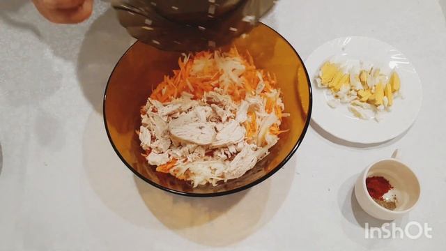 Салат "Ташкент" с редькой. Узбекская кухня  #редька #салатТашкент #салатсредькой #галинаподлеских