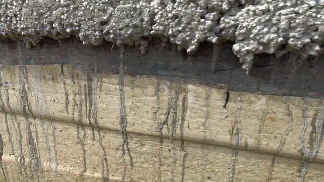 Стены из полистиролбетона после зимы