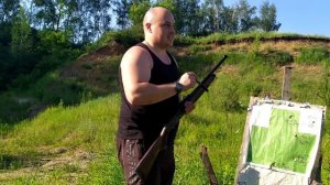 Бекас 12м авто на 70 метров с пулевого ствола, с картечи феттер 6.2