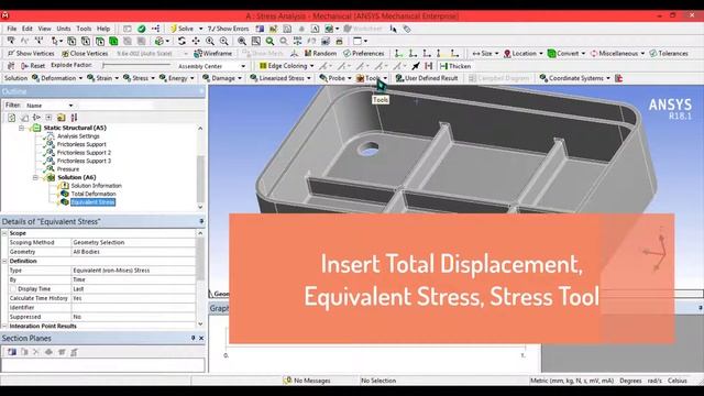 ANSYS Basics : Stress calculation due to External Pressure смотреть онлайн
