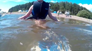 водные лыжи 4 (попытки выхода на одной лыже)