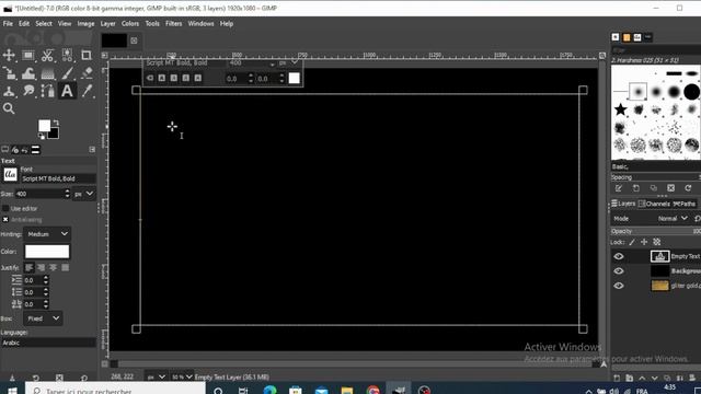 HOW TO ADD GLITTER TO TEXT IN GIMP