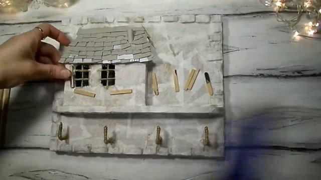 ИЗ КАРТОНА КЛЮЧНИЦА С ДОМИКОМ  #keybox #подароксвоимируками #ключница