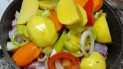 Газ печида фольгада димлама // Узбекская Думляма //Дымляма // Dimlama in foil