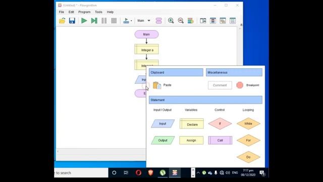 Addition of Two Numbers Using Flowgorithm