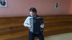 Абсалямова Карина, 12 лет, 1. Г. Беляев "Вальс"Пьеро и Коломбина"  2. Е.Дербенко "Старый аккордеон"