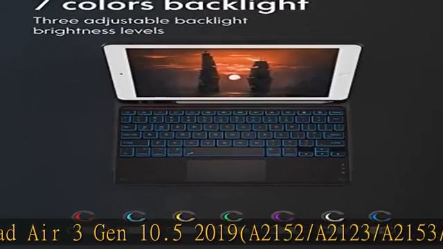 CHESONA iPad Keyboard 9th Generation, 7 Color Backlit, Multi-Touch Trackpad, Built-in Pencil Holder смотреть онлайн