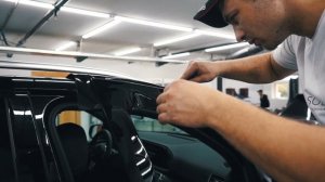 Антихром Mersedes GLE черной виниловой пленкой