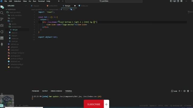 Portfolio Web App with React.js, Vite, and Tailwind CSS | Step-by-Step Tutorial | Bot | part-02 смотреть онлайн