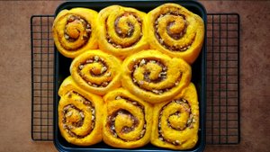 Рецепт ТЫКВЕННЫХ БУЛОЧЕК в духовке с ОРЕХОВОЙ НАЧИНКОЙ