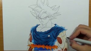 Tutorial: How To Draw Goku's Mastered Ultra Instinct Form! - Step By Step