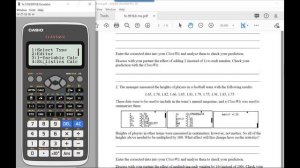 fx-991EX: One-Variable Statistics and Visualization